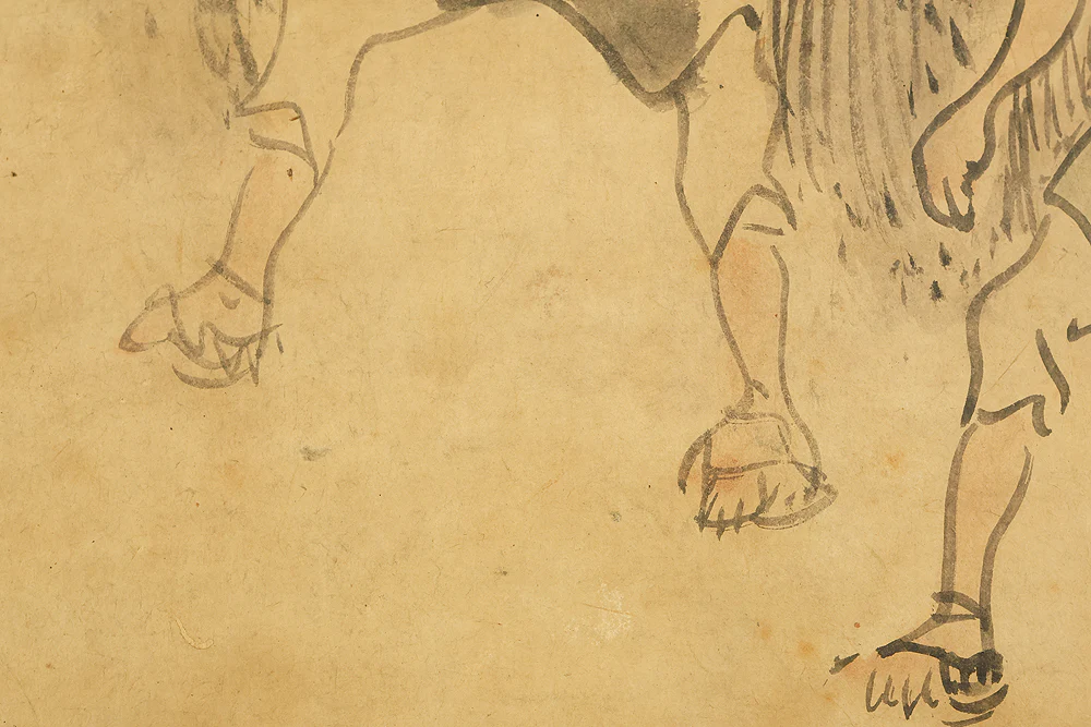 与謝蕪村 Yosa Buson (1716-1784) Japanese antique art kakejiku kakemono wall hanging scroll / Farmers Carrying Rice Ears with Certificate and Box RD929 - Image 14