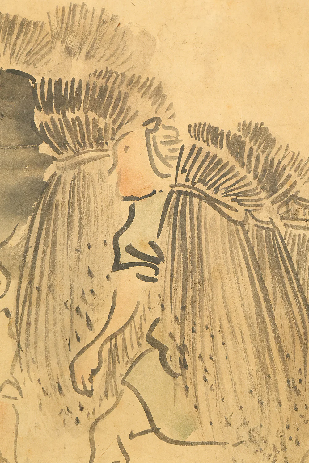 与謝蕪村 Yosa Buson (1716-1784) Japanese antique art kakejiku kakemono wall hanging scroll / Farmers Carrying Rice Ears with Certificate and Box RD929 - Image 8