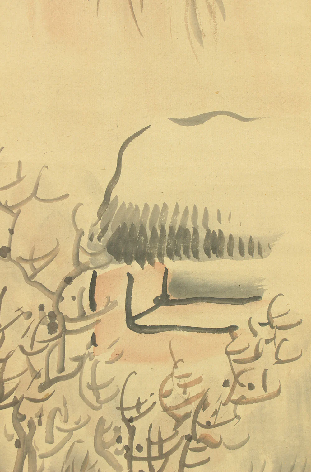 与謝蕪村 Yosa Buson (1716-1784) Japanese antique art kakejiku kakemono wall hanging scroll / Fishermen in Mountain Villages with Appraised Double Box RD482 - Image 10
