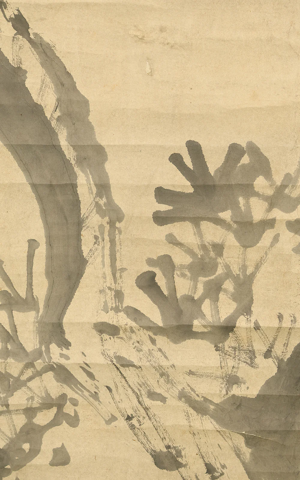 与謝蕪村 Yosa Buson (1716-1784) Japanese antique art kakejiku kakemono wall hanging scroll / Suiboku Ink Pine Tree RF110 - Image 10