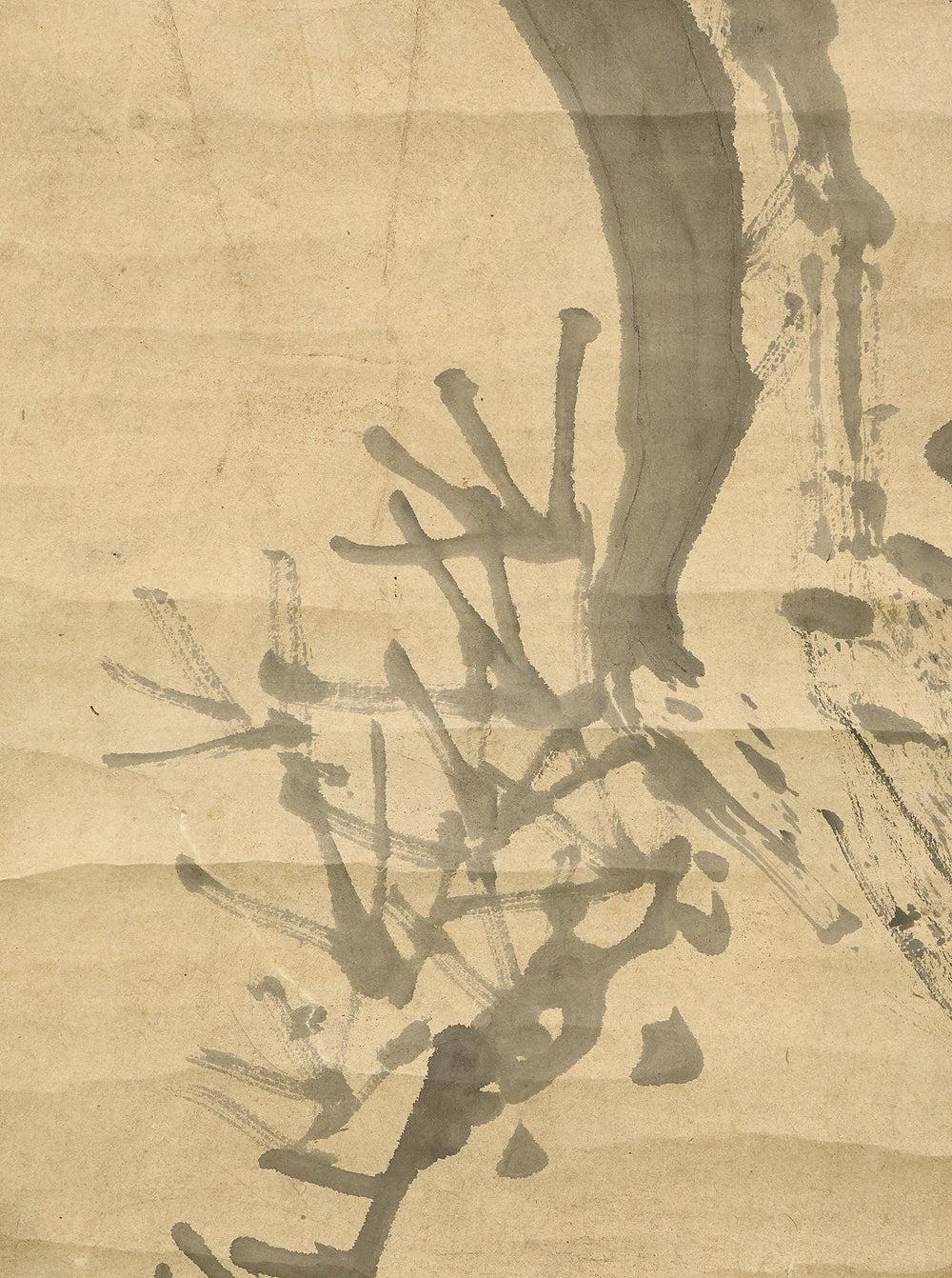 与謝蕪村 Yosa Buson (1716-1784) Japanese antique art kakejiku kakemono wall hanging scroll / Suiboku Ink Pine Tree RF110 - Image 11