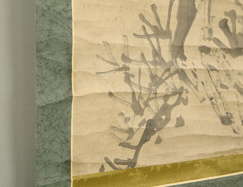 与謝蕪村 Yosa Buson (1716-1784) Japanese antique art kakejiku kakemono wall hanging scroll / Suiboku Ink Pine Tree RF110 - Image 14