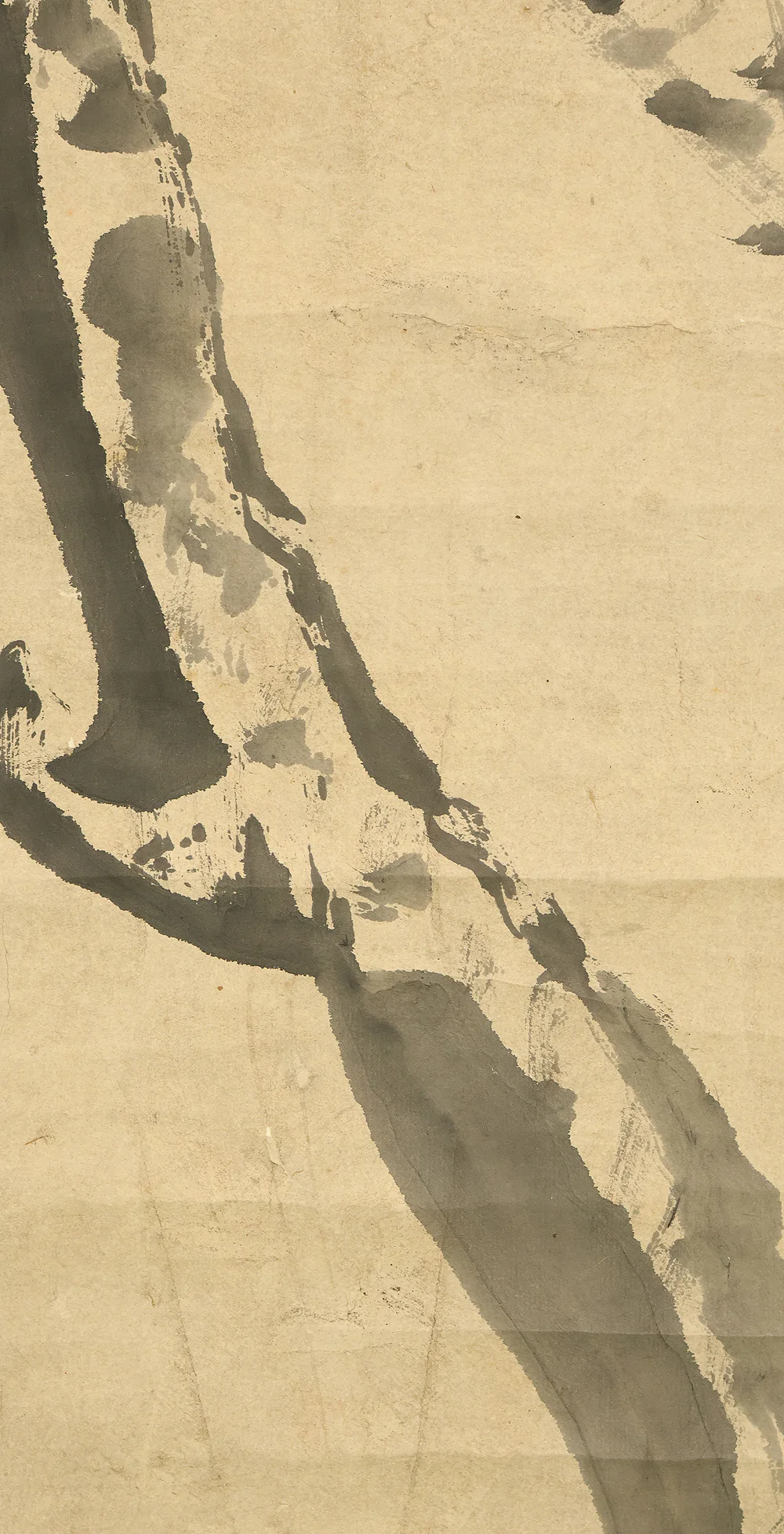 与謝蕪村 Yosa Buson (1716-1784) Japanese antique art kakejiku kakemono wall hanging scroll / Suiboku Ink Pine Tree RF110 - Image 9