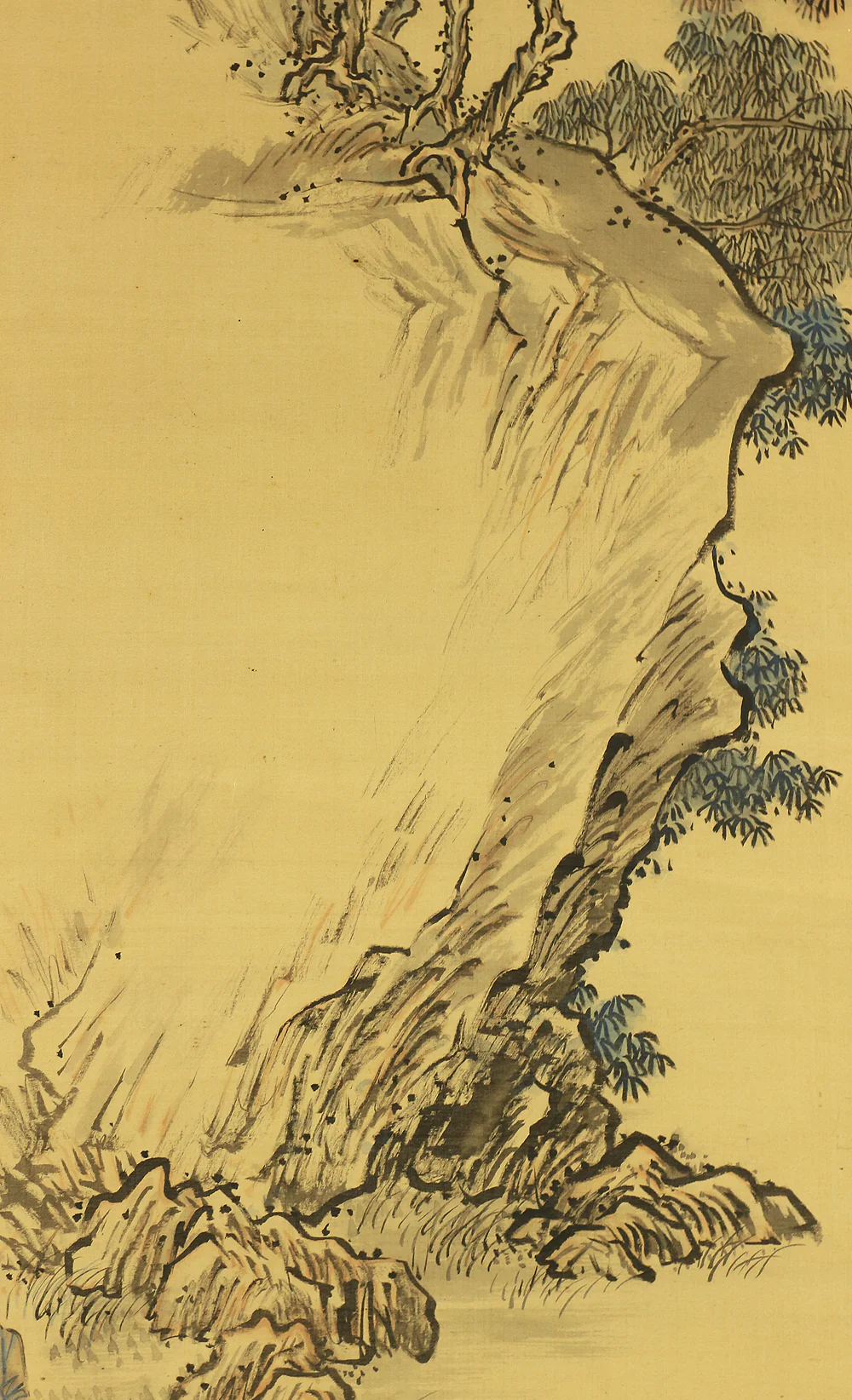 与謝蕪村 Yosa Buson (1716-1784) Japanese antique art kakejiku kakemono wall hanging scroll / Horse and Figure Sansui Landscape RB840 - Image 10