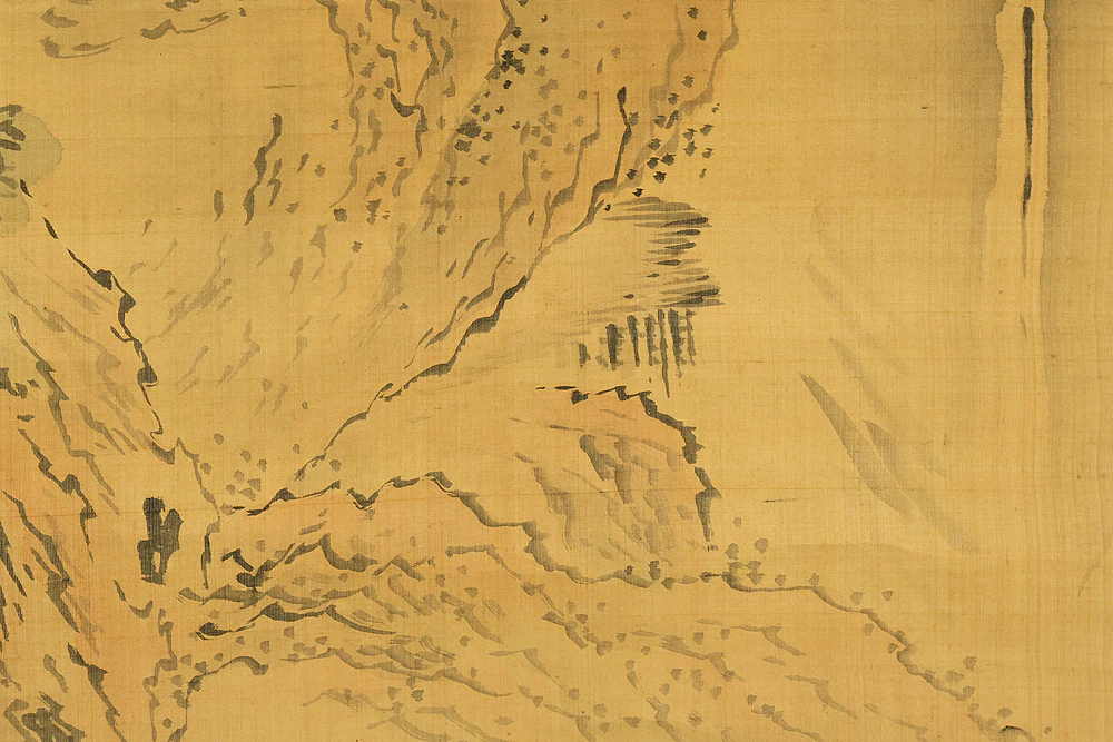 与謝蕪村 Yosa Buson (1716-1784) Japanese antique art kakejiku kakemono wall hanging scroll / Sansui Landscapes Traveller on Mountain Path with Box RD868 - Image 18