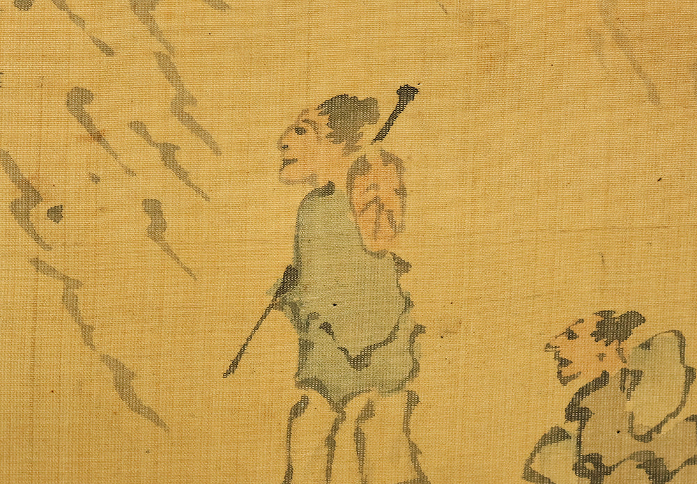 与謝蕪村 Yosa Buson (1716-1784) Japanese antique art kakejiku kakemono wall hanging scroll / Sansui Landscapes Traveller on Mountain Path with Box RD868 - Image 21