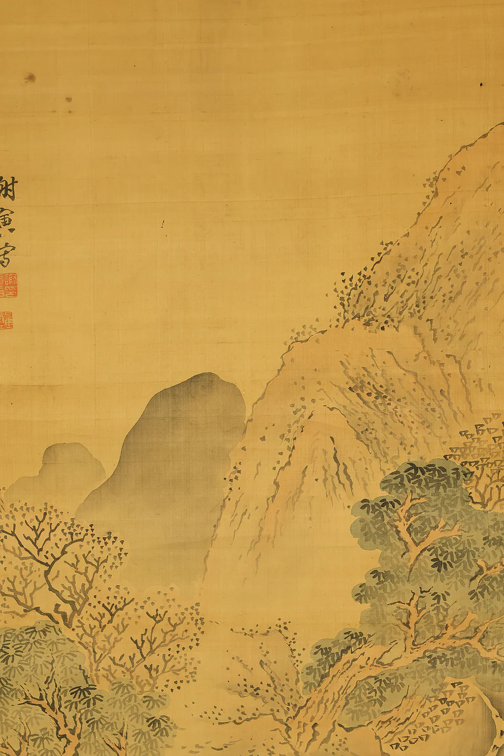 与謝蕪村 Yosa Buson (1716-1784) Japanese antique art kakejiku kakemono wall hanging scroll / Sansui Landscapes Traveller on Mountain Path with Box RD868 - Image 7