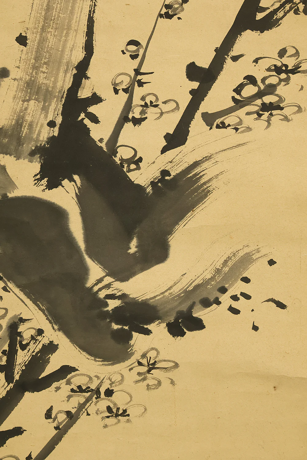 与謝蕪村 Yosa Buson (1716-1784) Japanese antique art kakejiku kakemono wall hanging scroll / Suiboku Ink Plum Tree with Box RE322 - Image 14