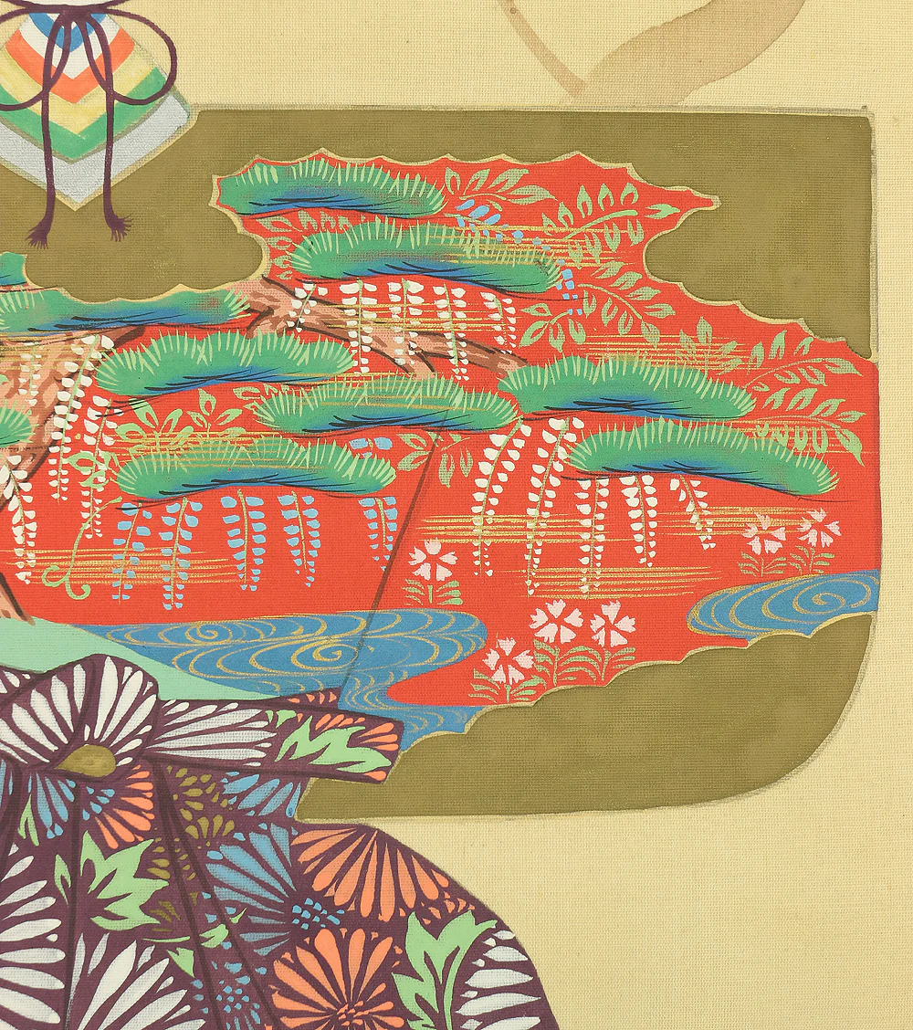 吉井英二 YOSHII EIJI (b1898) Tachihna Standing Hina Doll Japanese kakejiku hanging scroll Art Peach Festival Hinamatsuri Girls' Day Gosekku with Original Box A135 - Image 10