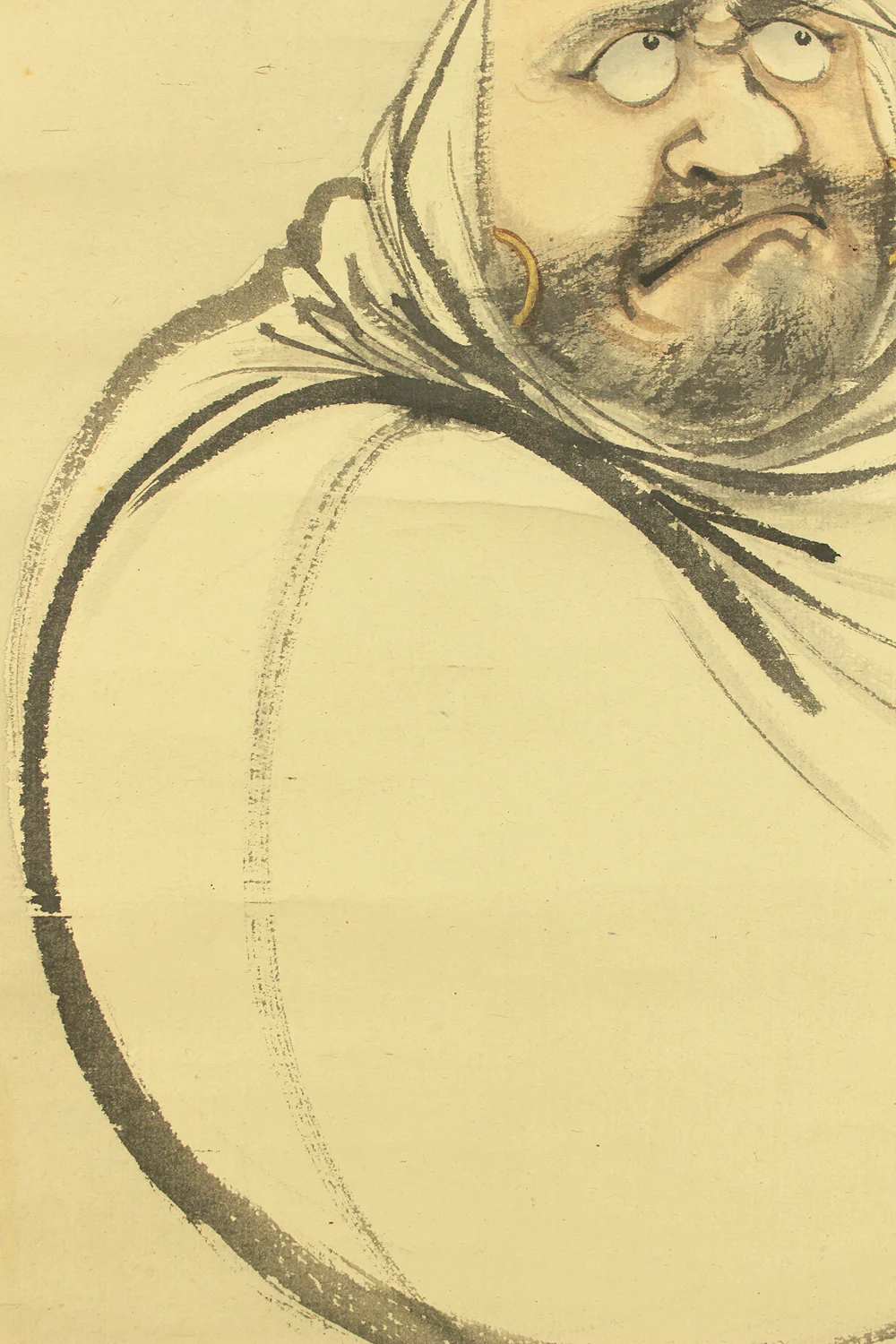 湯川松堂 Yukawa Shodo (1868-1955) Japanese art kakejiku kakemono wall hanging scroll / White Bodhidharma Daruma with Box RD476 - Image 9
