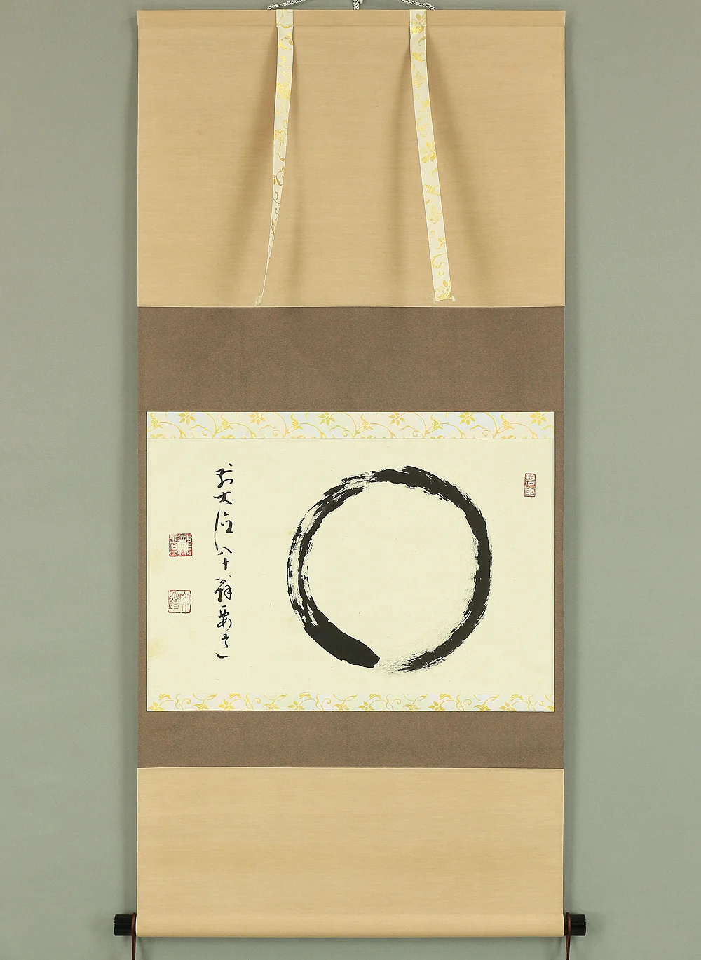 雪尾要道 Yukio Yodo Daitoku-ji Japanese Zen kakejiku kakemono wall hanging scroll / 円相 Enso A234 - Image 2