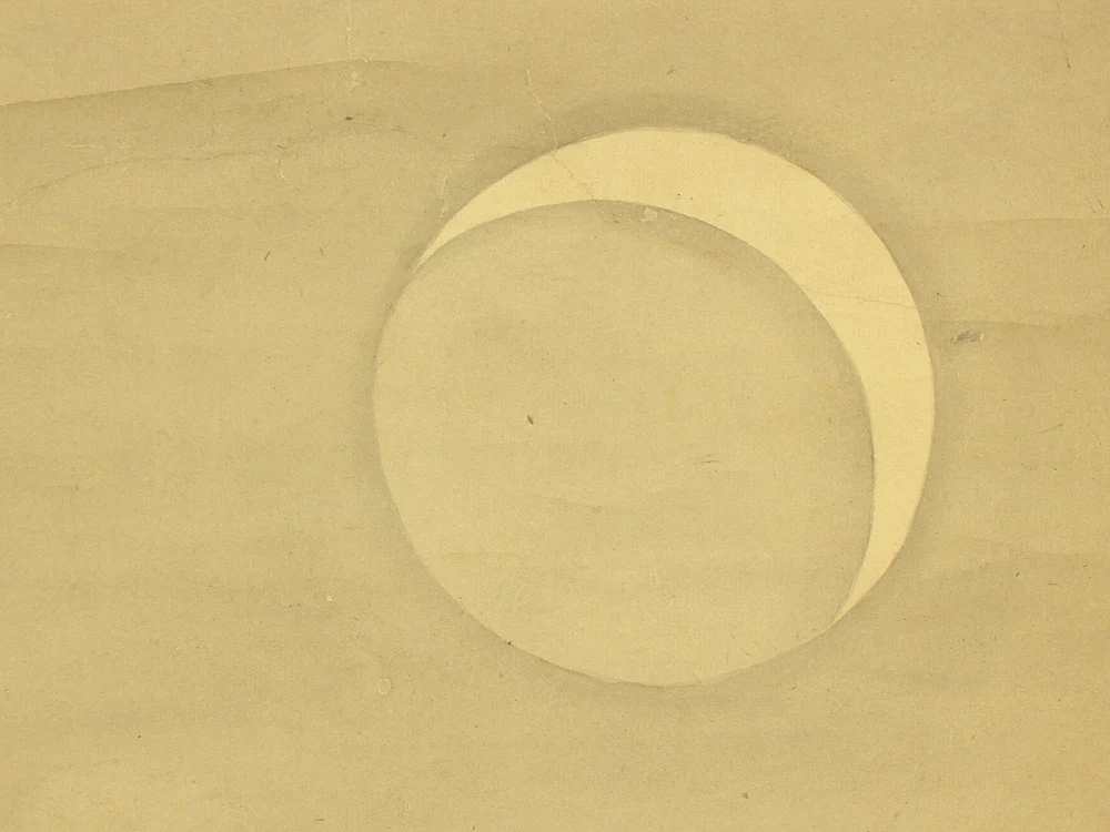 原在中 Hara Zaichu (1750-1837) Japanese antique art Paired kakejiku kakemono wall hanging scrolls / Rising Sun and Crescent Moon with Box RD203 - Image 15