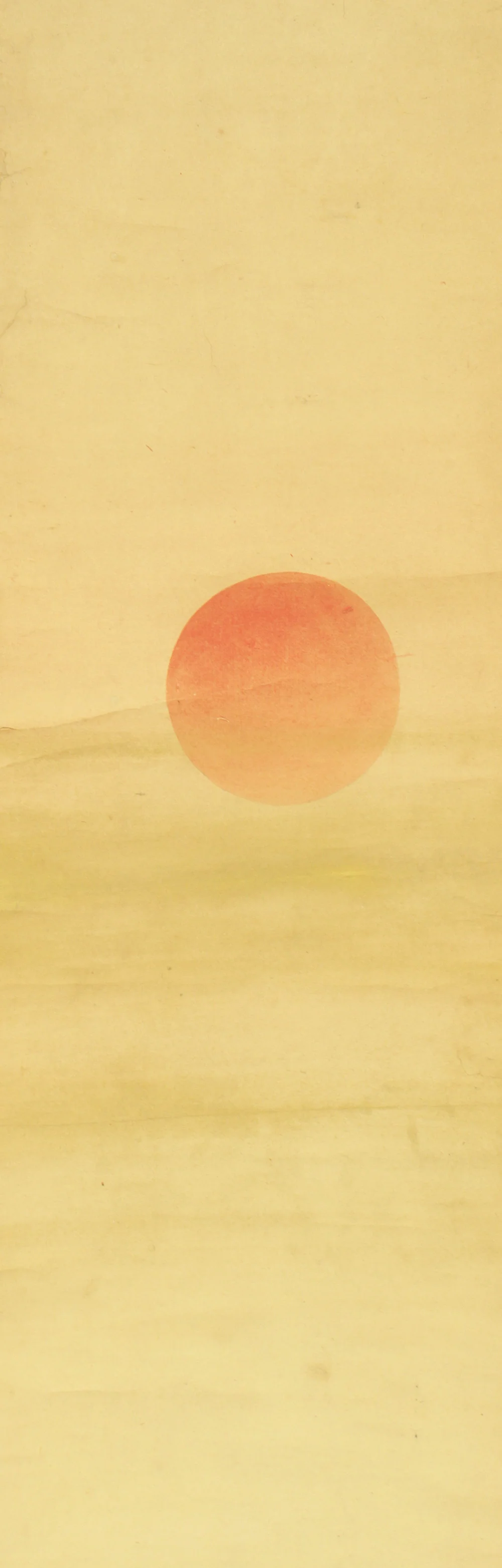 原在中 Hara Zaichu (1750-1837) Japanese antique art Paired kakejiku kakemono wall hanging scrolls / Rising Sun and Crescent Moon with Box RD203 - Image 4