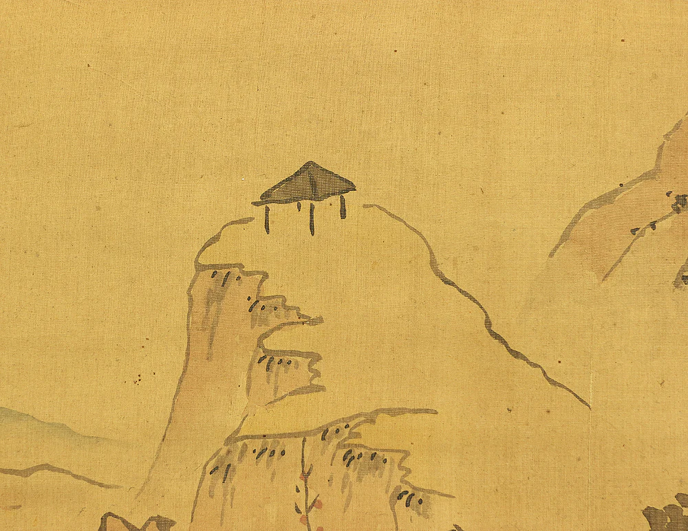 池大雅 Ike no Taiga (1723-1776) Japanese art kakejiku kakemono wall hanging scroll / Sansui Landscapes Mountains and Rivers RB967 - Image 13
