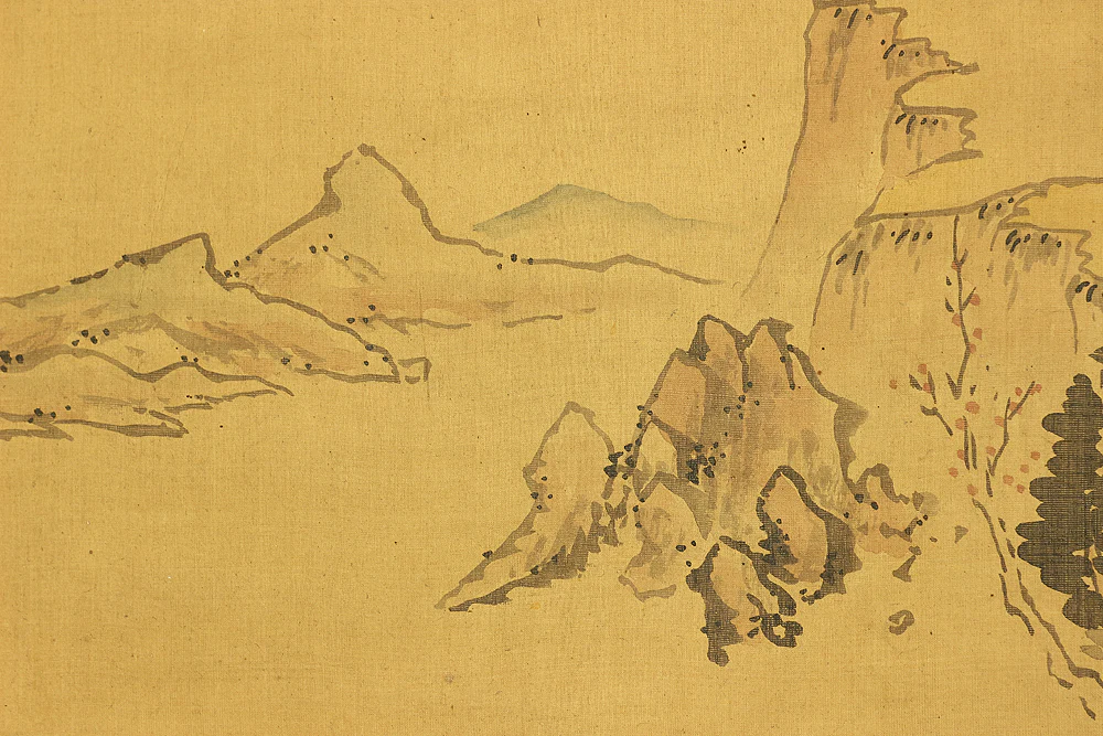 池大雅 Ike no Taiga (1723-1776) Japanese art kakejiku kakemono wall hanging scroll / Sansui Landscapes Mountains and Rivers RB967 - Image 14