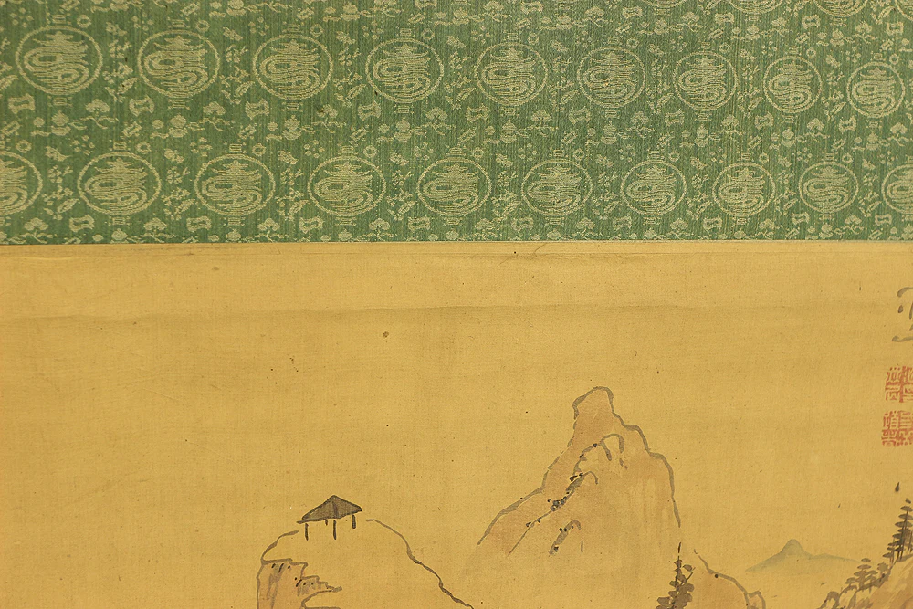 池大雅 Ike no Taiga (1723-1776) Japanese art kakejiku kakemono wall hanging scroll / Sansui Landscapes Mountains and Rivers RB967 - Image 16
