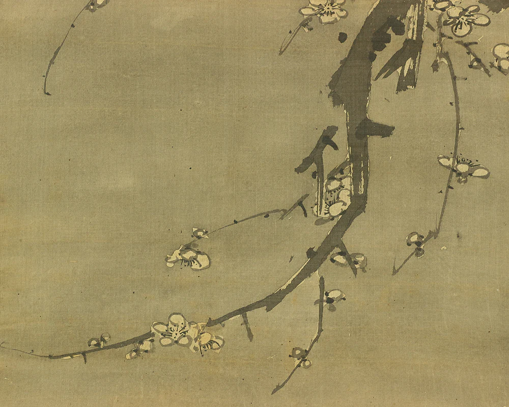 江海斎 Kokaisai Japanese antique art kakejiku kakemono wall hanging scroll / Moon and Plum Tree RB899 - Image 11
