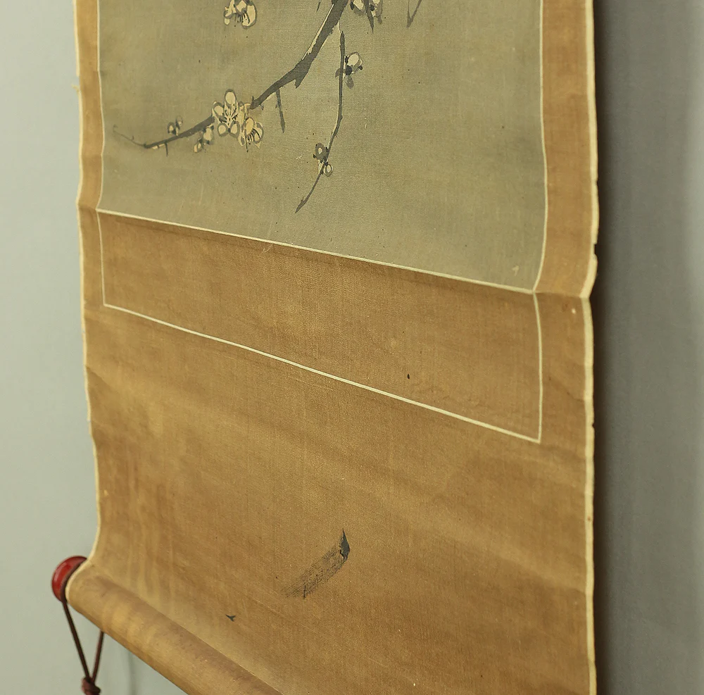 江海斎 Kokaisai Japanese antique art kakejiku kakemono wall hanging scroll / Moon and Plum Tree RB899 - Image 13