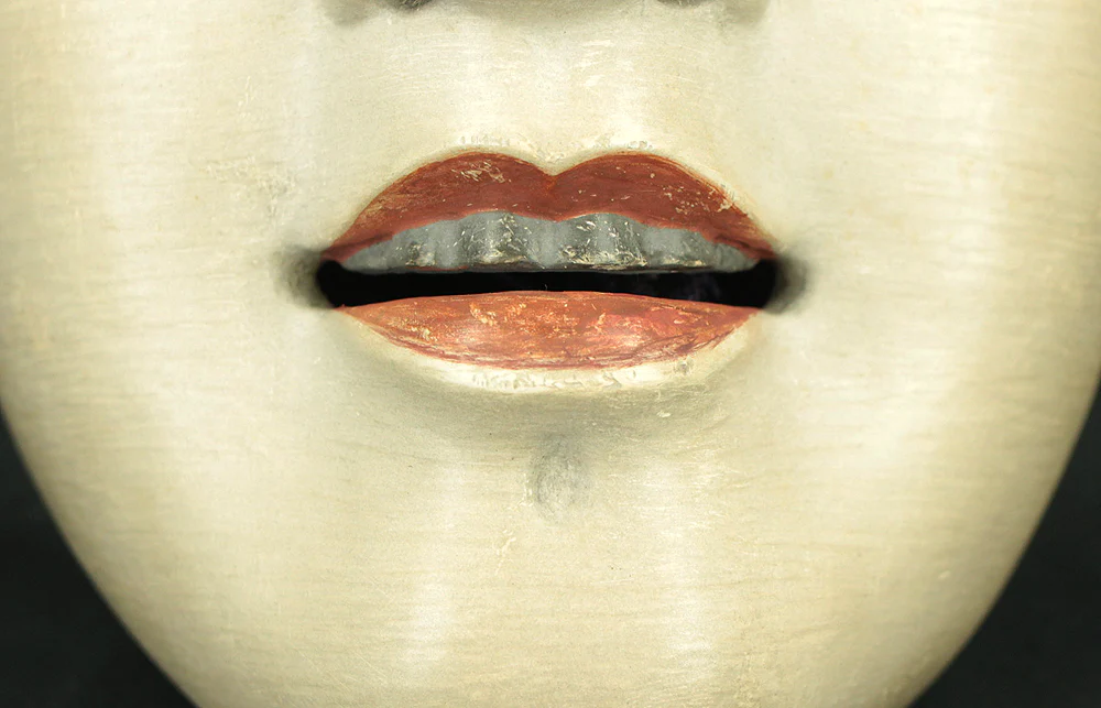 野村鸞 Nomura Ran (act.ca. 1963-2003) 節木増 Fushikizo - Old Female Mask / Japanese Traditional Noh Wooden Carving Mask with Original Box (Tomobako) VA865 - Image 19