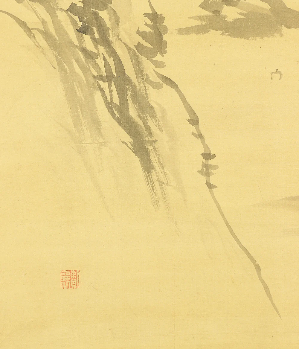 頼山陽 Rai Sanyo (1780-1832) Japanese antique art kakejiku kakemono wall hanging scroll / 壇ノ浦之詩 Dannoura Poem - Sansui Landscape with Box RB423 - Image 14