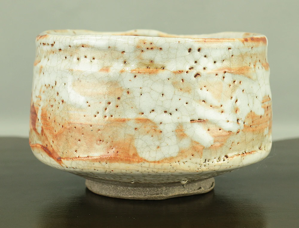 志野焼 Shino ware 紅志野 Benishino (Crimson Shino) Tea Bowl Japanese tea ceremony utensil with Box VA402 - Image 5