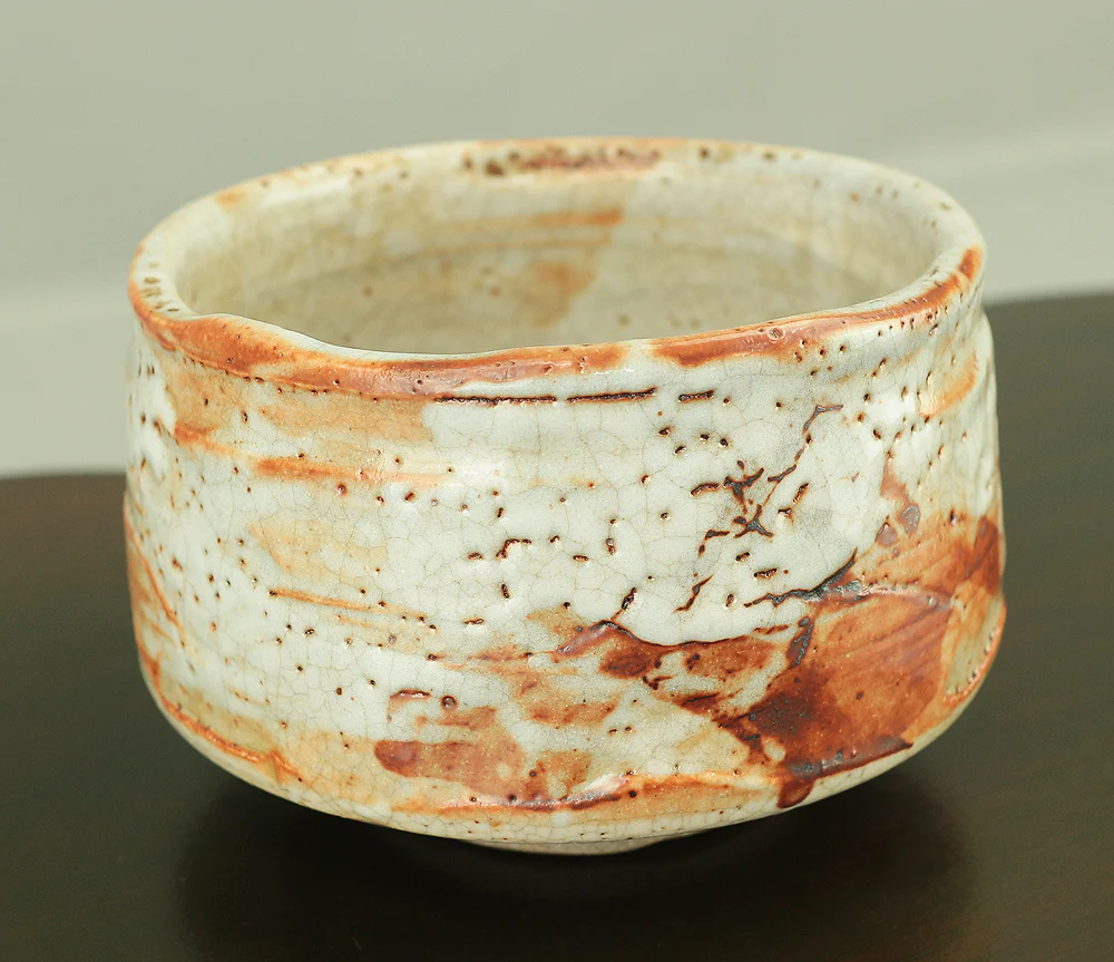 志野焼 Shino ware 紅志野 Benishino (Crimson Shino) Tea Bowl Japanese tea ceremony utensil with Box VA402 - Image 6