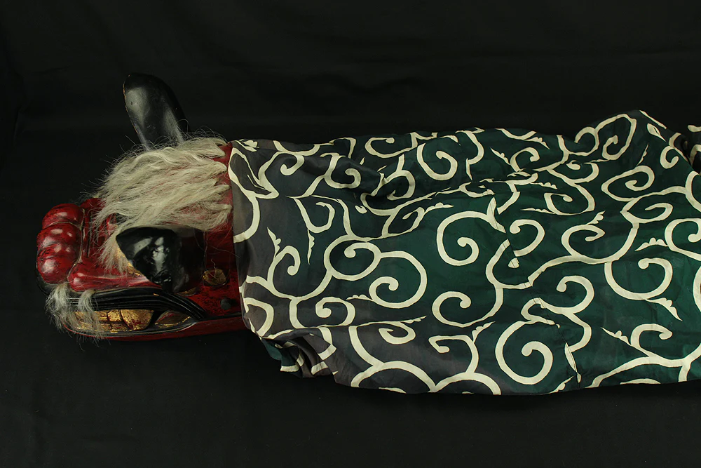 獅子頭 Shishigashira - Japanese antique Wood Carving Shishimai Head Mask Kagura Lion Head Foo dog VA870 - Image 30