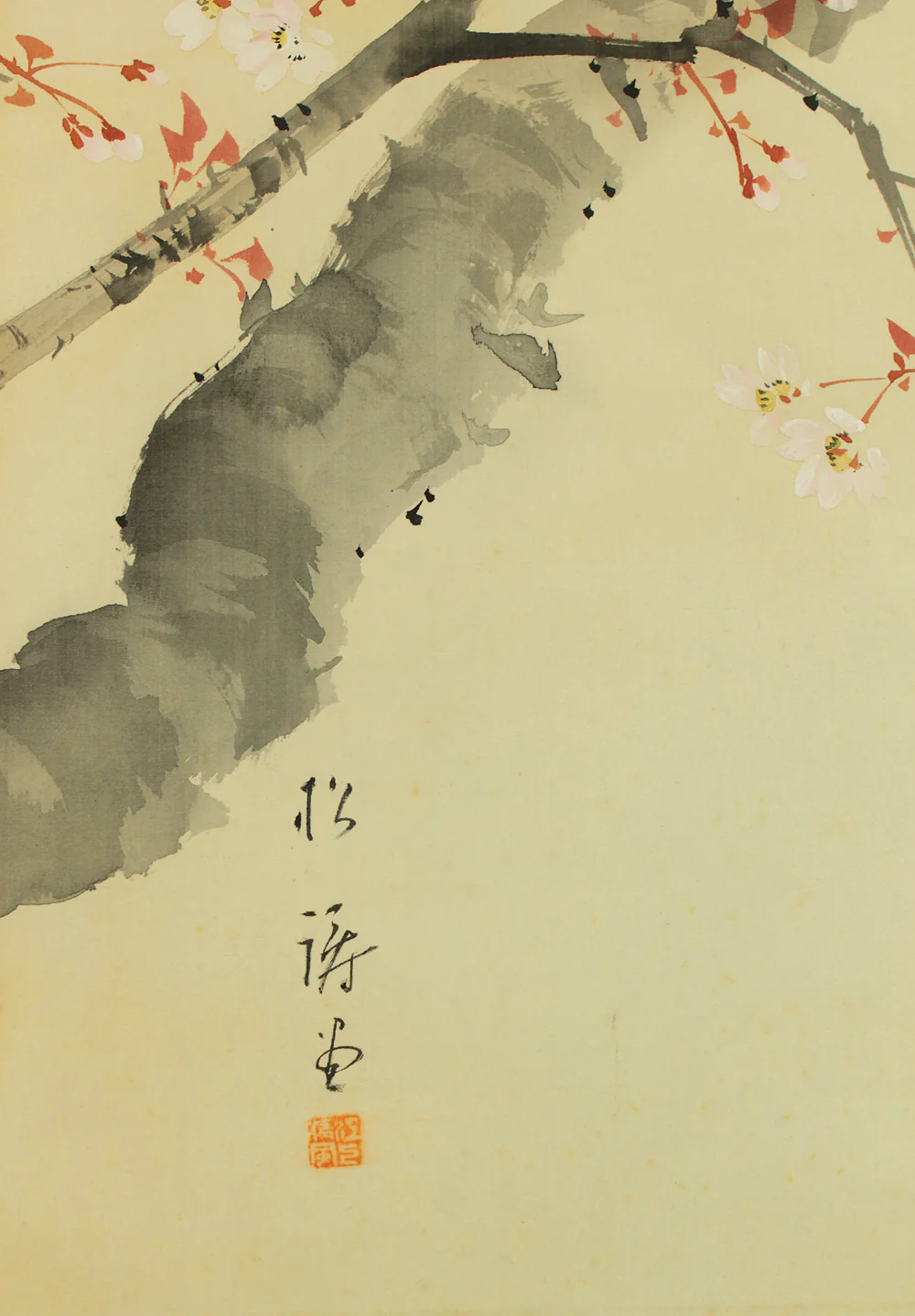 松涛 Shoto Japanese art kakejiku kakemono wall hanging scroll / Cherry Blossoms and Little Bird RD479 - Image 11