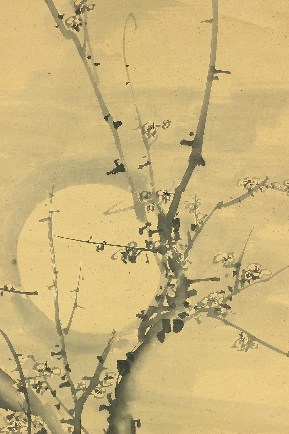 滝和亭 Taki Katei (1830-1901) Japanese art kakejiku kakemono wall hanging scroll / Moon and Plum Tree with Box RC253 - Image 5