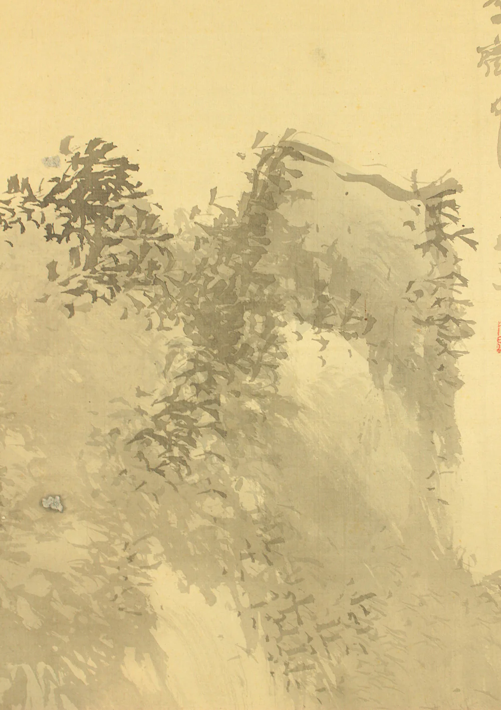 谷文晁 Tani Buncho (1763-1840) Japanese antique art kakejiku kakemono wall hanging scroll / Ink painting Misty Mountains Waterfall Viwing Landscapes with Box RD808 - Image 8