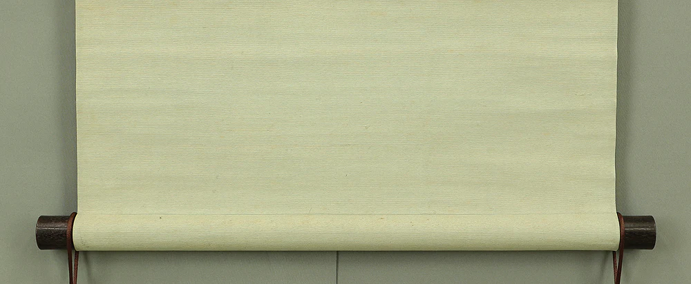 椿椿山 TSUBAKI CHINZAN (1801-1854) Japanese antique art kakejiku kakemono wall hanging scroll / Fan surface Ink bamboo with Box W240 - Image 10