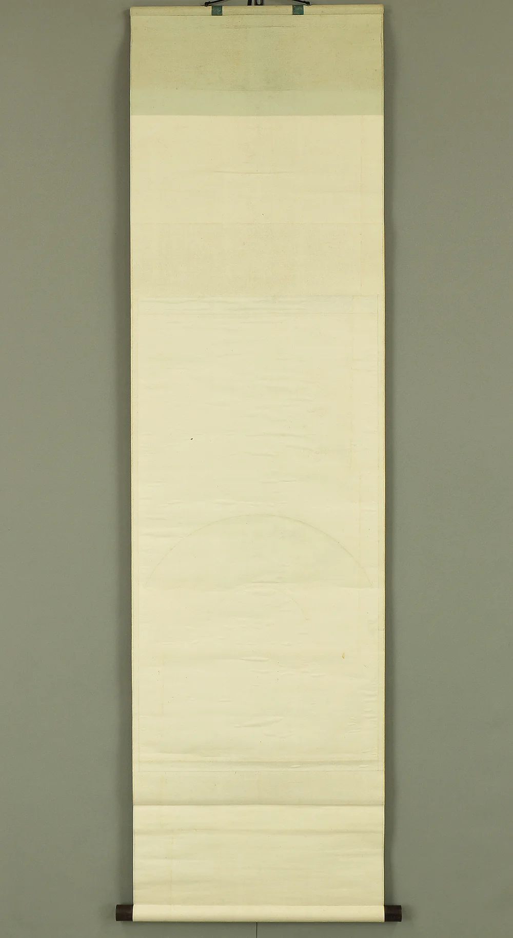 椿椿山 TSUBAKI CHINZAN (1801-1854) Japanese antique art kakejiku kakemono wall hanging scroll / Fan surface Ink bamboo with Box W240 - Image 12