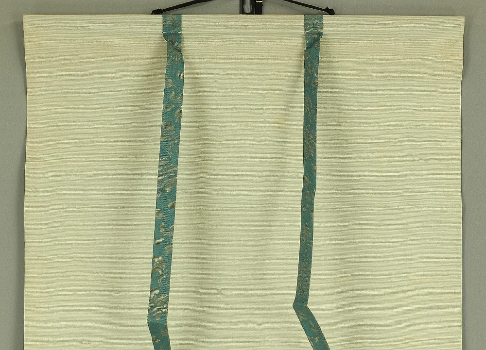 椿椿山 TSUBAKI CHINZAN (1801-1854) Japanese antique art kakejiku kakemono wall hanging scroll / Fan surface Ink bamboo with Box W240 - Image 4