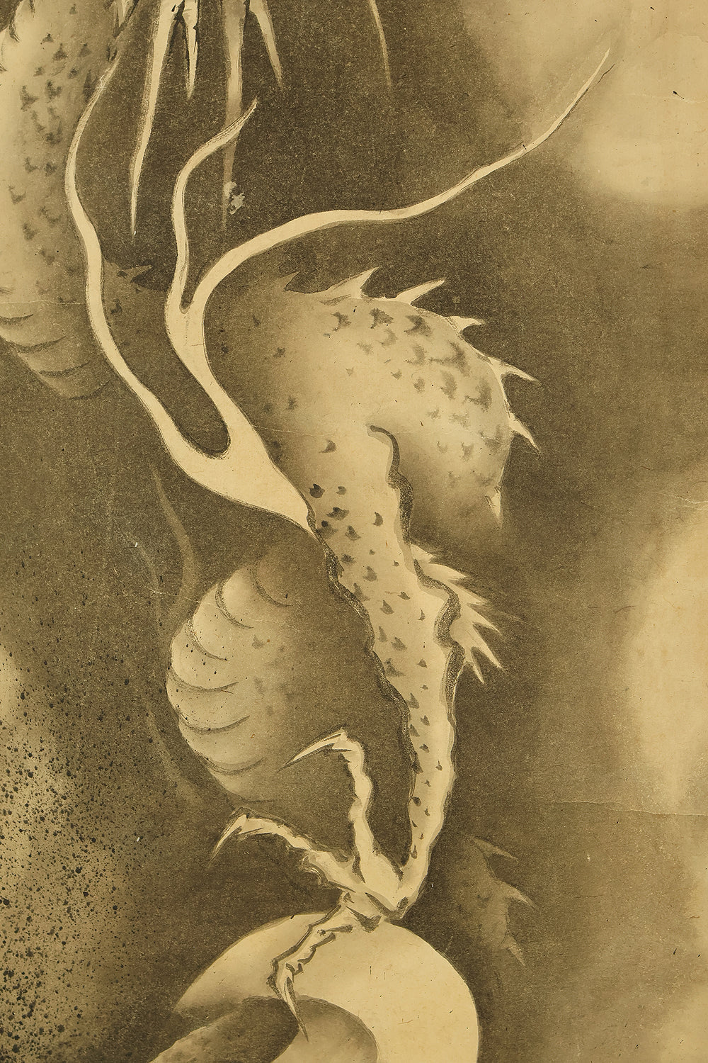 文景 Bunkei Japanese antique art kakejiku kakemono wall hanging scroll / Rising Dragon in Cloud RE947 - Image 8