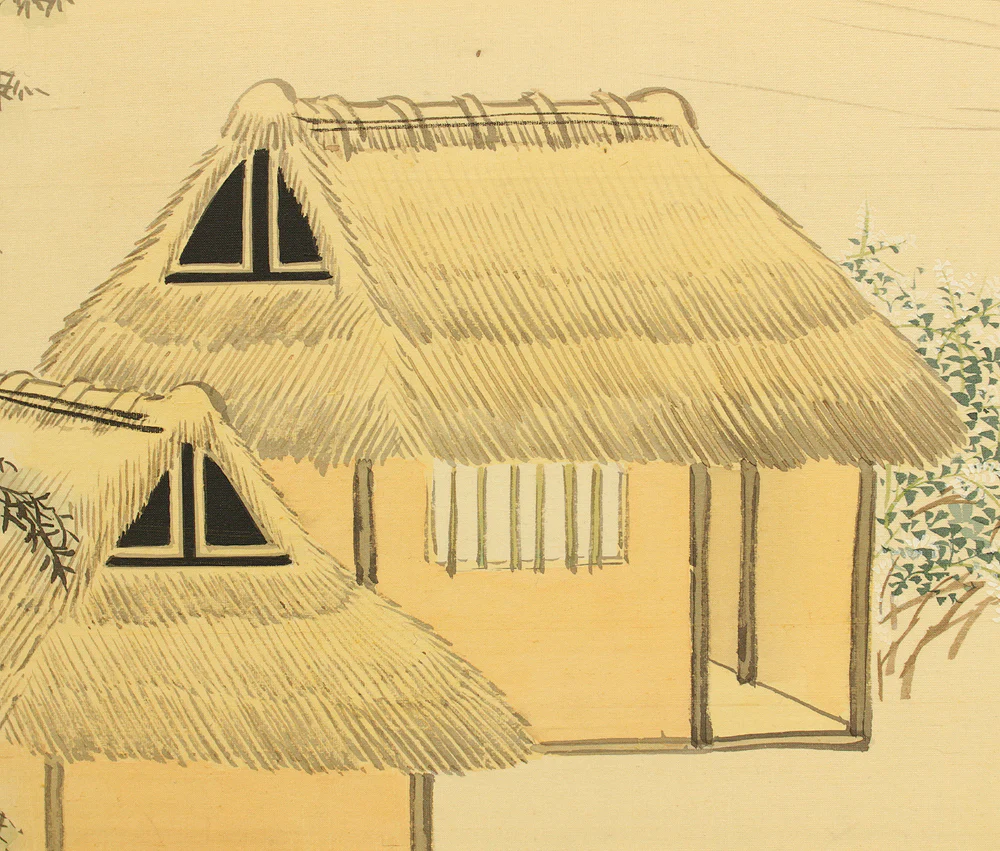 文隆 Bunryu 'Scenes of Riverside Life' Pair of Byobu Room divider 6 panels Folding screens VA700 - Image 50