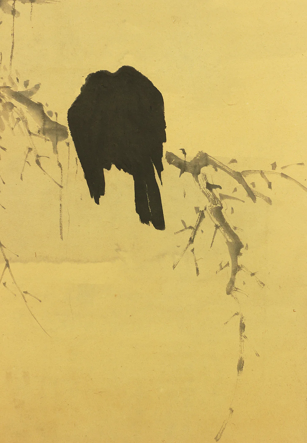 竹菊 Chikugiku Japanese Byobu Room divider 6 panels Folding screens / Kacho Flower & Bird - Birds, Ume plum, Sakura cherry, Lotus, Egret Heron, Magnolia, Chrysanthemum, Moon, Crows & Dead Tree V710 - Image 40