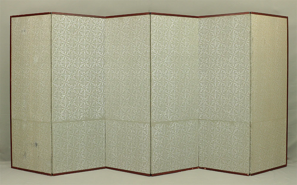 竹菊 Chikugiku Japanese Byobu Room divider 6 panels Folding screens / Kacho Flower & Bird - Birds, Ume plum, Sakura cherry, Lotus, Egret Heron, Magnolia, Chrysanthemum, Moon, Crows & Dead Tree V710 - Image 43