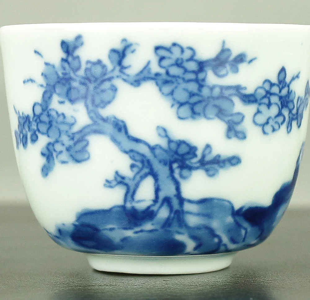 玩玉 Chinese Blue and White Small Cup Ming Dynasty Porcelain with underglaze cobalt-blue VA489 - Image 11