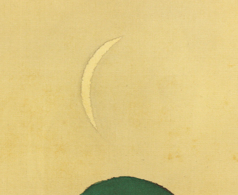 大僊 Daisen Japanese art kakejiku kakemono wall hanging scroll / Pine Tree Under Moon and Bat RC976 - Image 6