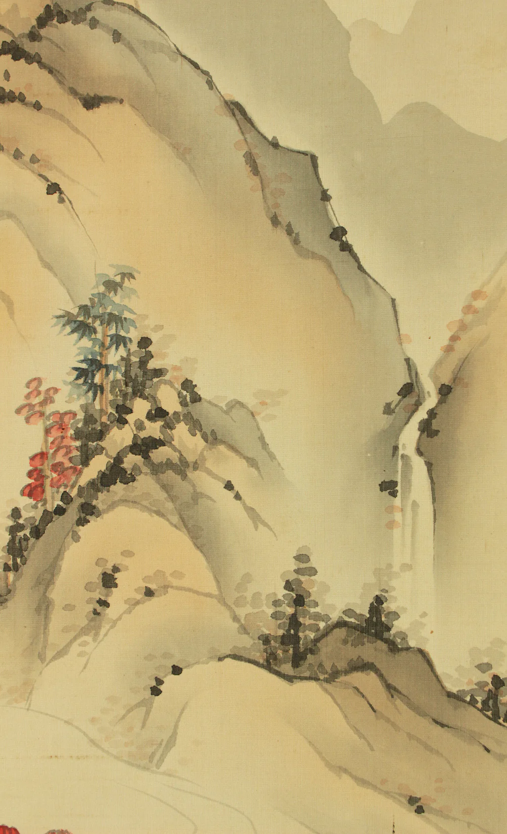 叡山 Eizan Japanese art kakejiku kakemono wall hanging scroll / Autumn Mountains Landscapes and Waterfalls with Original Box (Tomobako) RD454 - Image 7