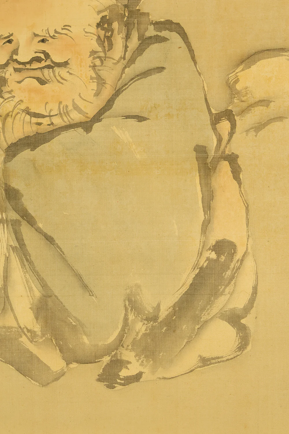 岸駒 Ganku (1749-1838) Japanese art a set of three kakejiku kakemono wall hanging scrolls / Jurojin (God of longevity), Dragon, and Tiger with Box RD815 - Image 22