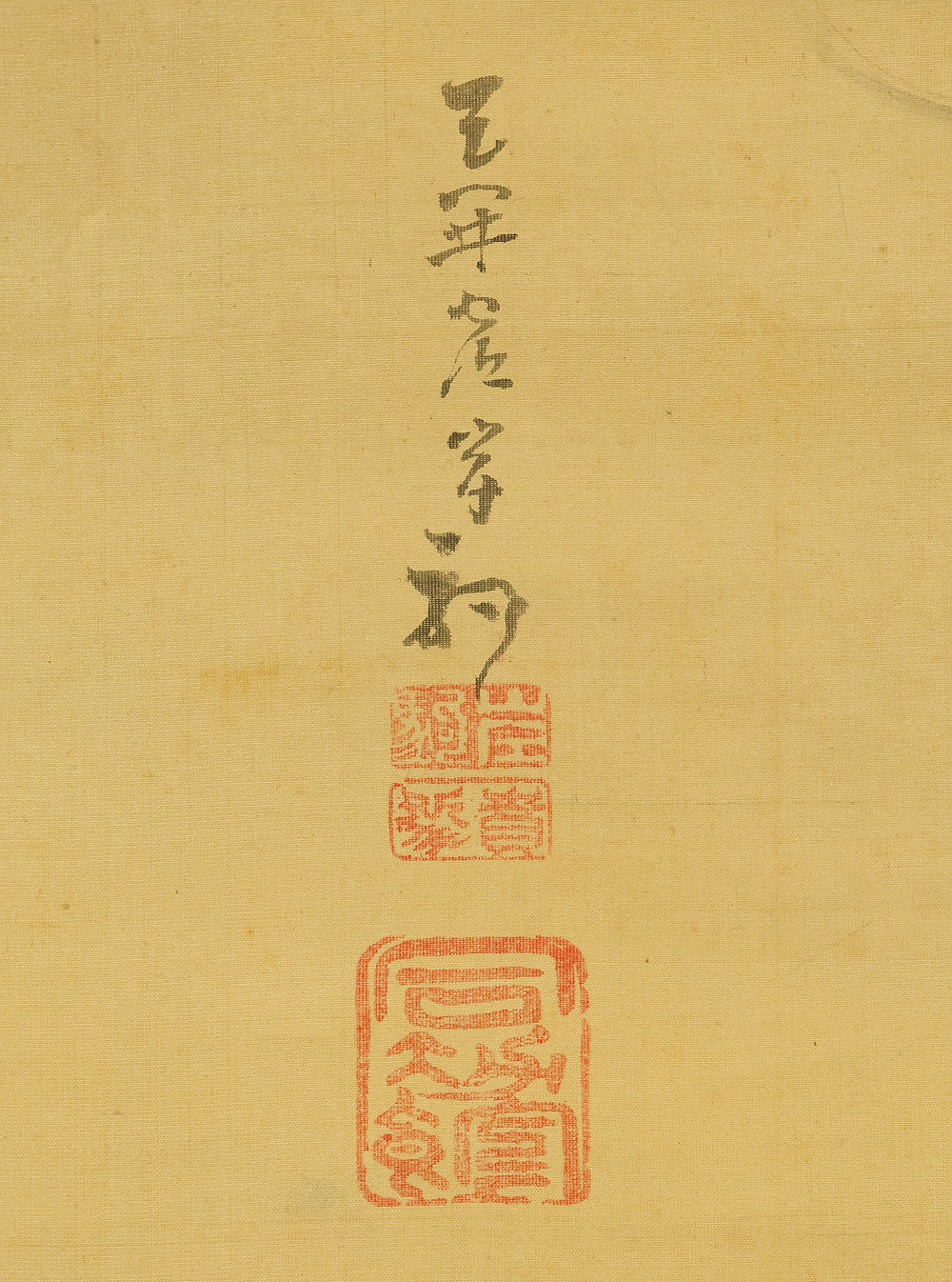 岸駒 Ganku (1749-1838) Japanese art a set of three kakejiku kakemono wall hanging scrolls / Jurojin (God of longevity), Dragon, and Tiger with Box RD815 - Image 24