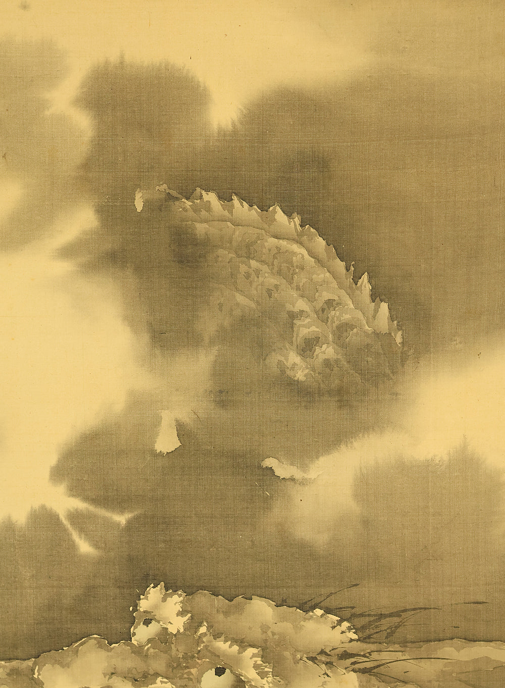 岸駒 Ganku (1749-1838) Japanese art a set of three kakejiku kakemono wall hanging scrolls / Jurojin (God of longevity), Dragon, and Tiger with Box RD815 - Image 5