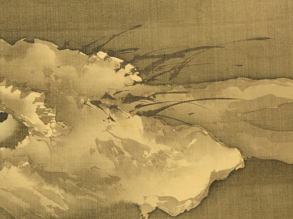 岸駒 Ganku (1749-1838) Japanese art a set of three kakejiku kakemono wall hanging scrolls / Jurojin (God of longevity), Dragon, and Tiger with Box RD815 - Image 7