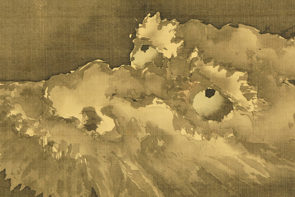 岸駒 Ganku (1749-1838) Japanese art a set of three kakejiku kakemono wall hanging scrolls / Jurojin (God of longevity), Dragon, and Tiger with Box RD815 - Image 8