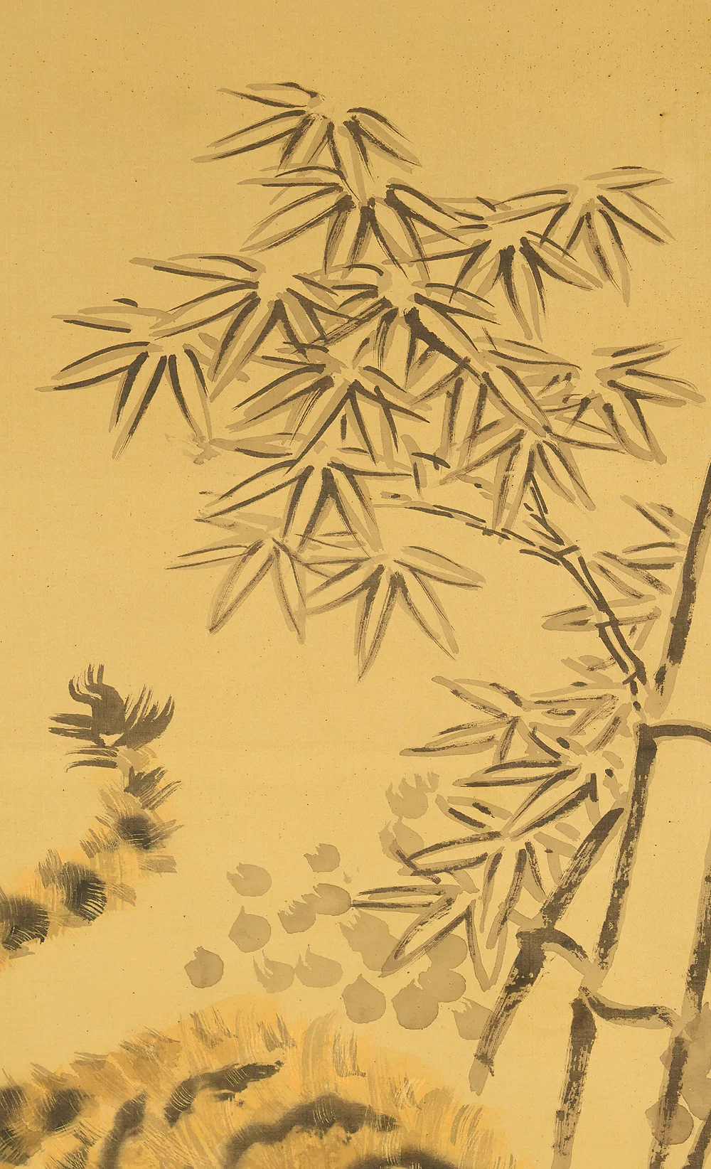 岸駒 Ganku (1749-1838) Japanese art kakejiku kakemono wall hanging scroll / Roaring Fierce Tiger and Bamboo with Box RE282 - Image 5