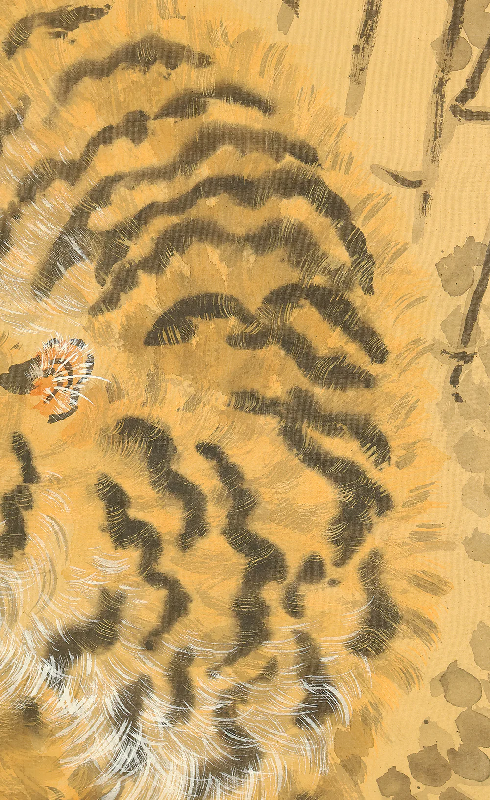 岸駒 Ganku (1749-1838) Japanese art kakejiku kakemono wall hanging scroll / Roaring Fierce Tiger and Bamboo with Box RE282 - Image 9