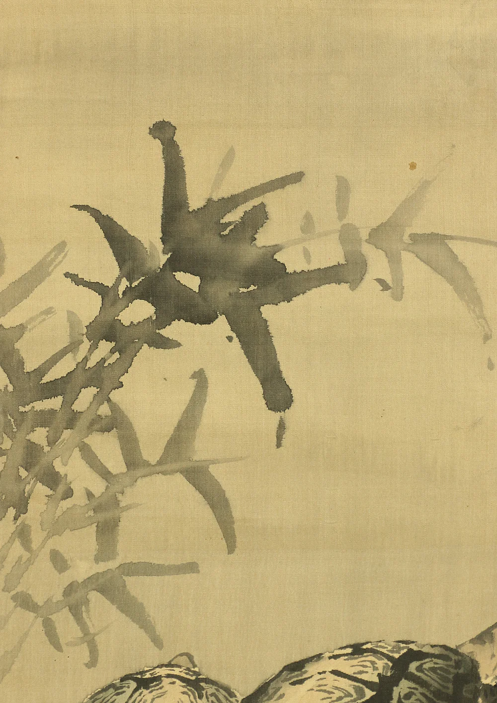 岸岱 Gantai (1782-1865) Japanese antique art Paired kakejiku kakemono wall hanging scrolls / Rising Sun Waves Cranes and Turtles with Box RB816 - Image 20