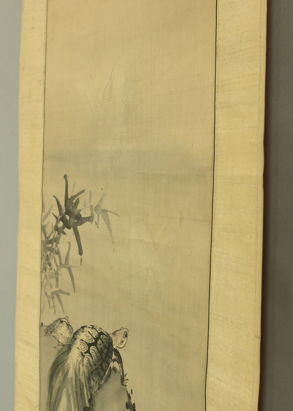 岸岱 Gantai (1782-1865) Japanese antique art Paired kakejiku kakemono wall hanging scrolls / Rising Sun Waves Cranes and Turtles with Box RB816 - Image 29