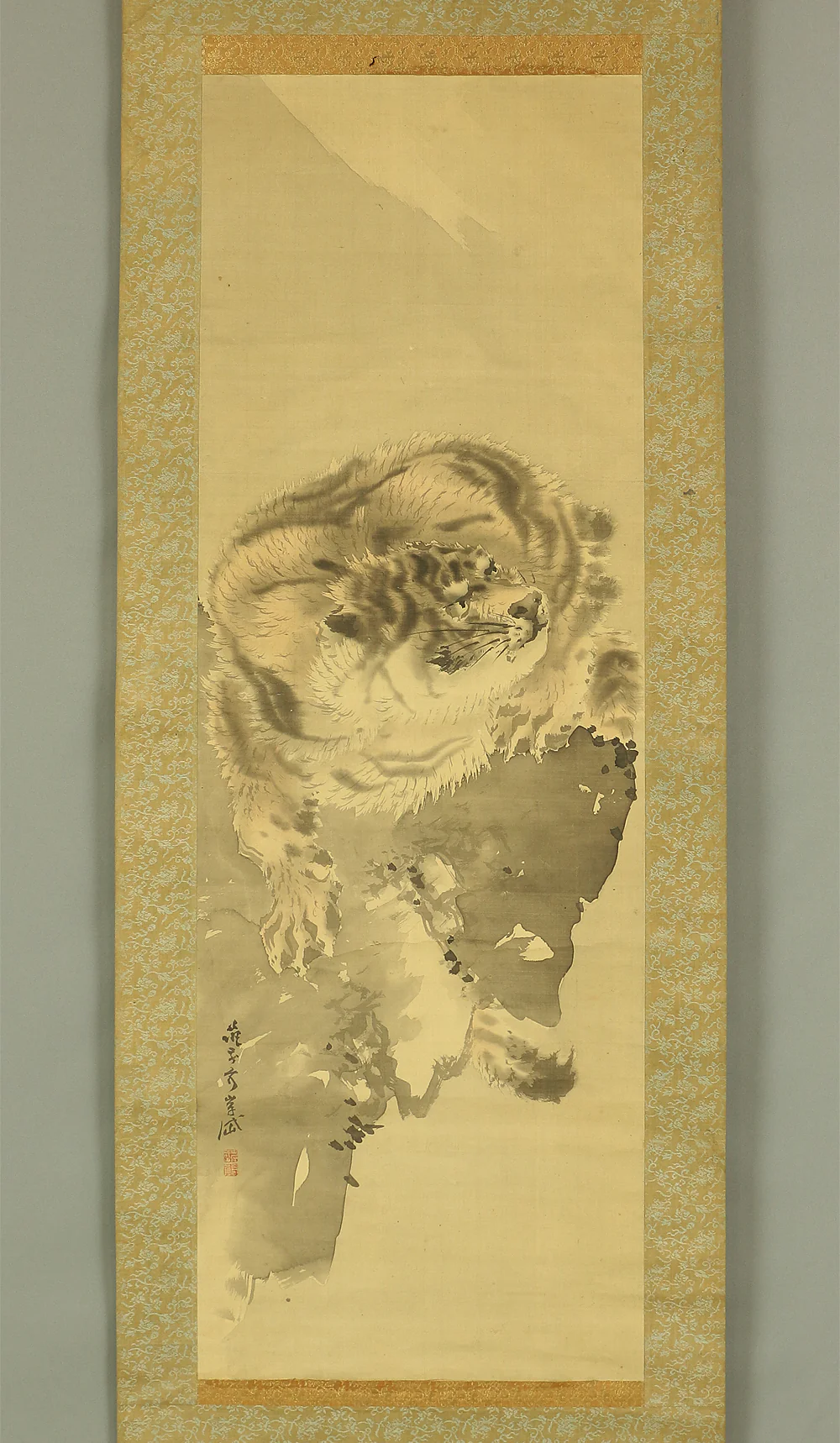 岸岱 Gantai (1782-1865) Japanese art paired kakejiku kakemono wall hanging scrolls / Dragon and Tiger RC330 - Image 12